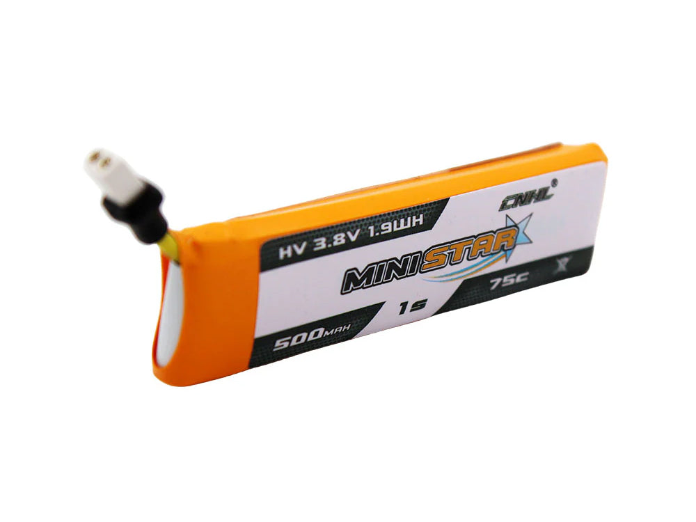 CNHL MiniStar HV 500mAh 3.8V 1S 75C LiPoバッテリー FPVレーシングドローン用 BT2.0コネクター対応 4本セット