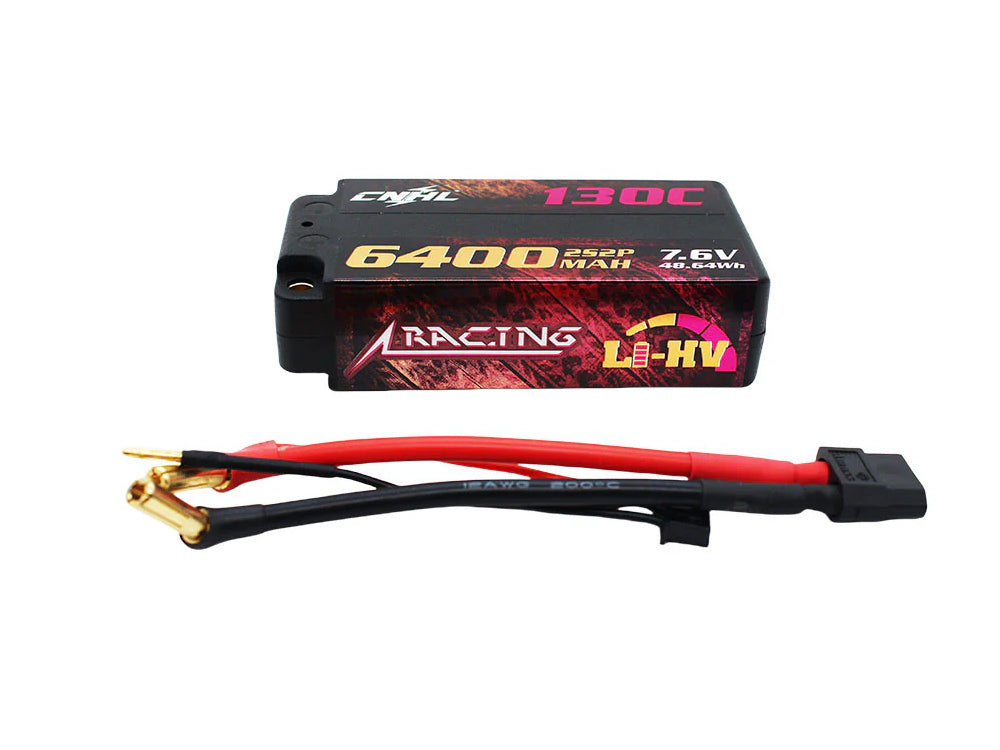 CNHL Racing Series LiHV 7.6V Shorty LiPo バッテリー 4600mAh / 6400mAh 130C RCカー・RCボート・RC飛行機対応 XT60付き