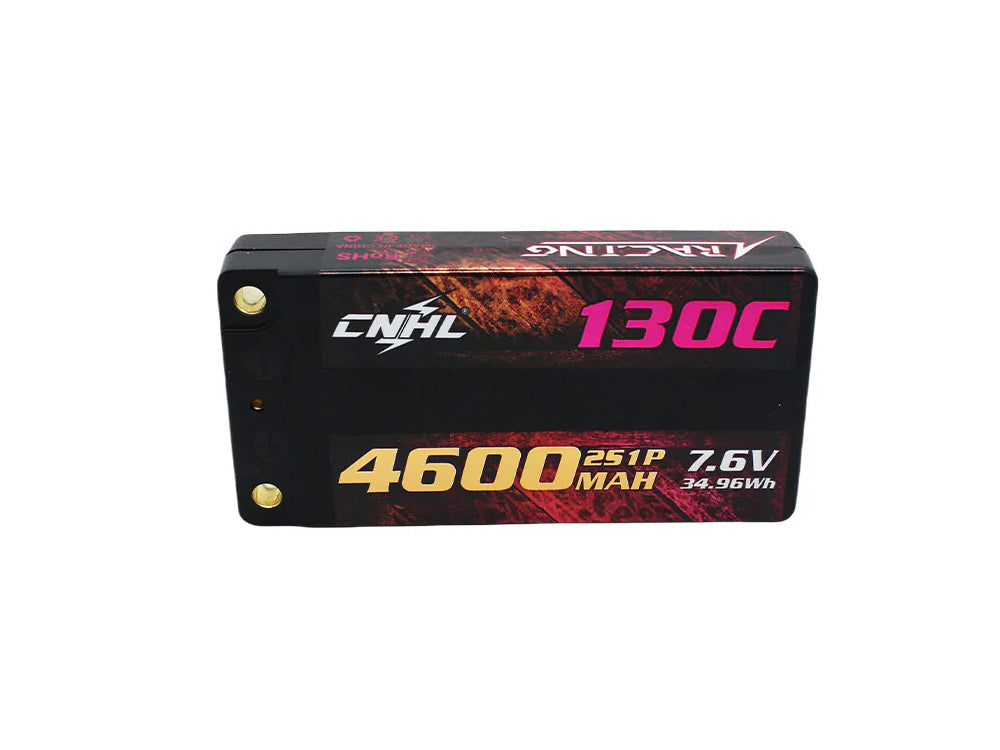 CNHL Racing Series LiHV 7.6V Shorty LiPo バッテリー 4600mAh / 6400mAh 130C RCカー・RCボート・RC飛行機対応 XT60付き