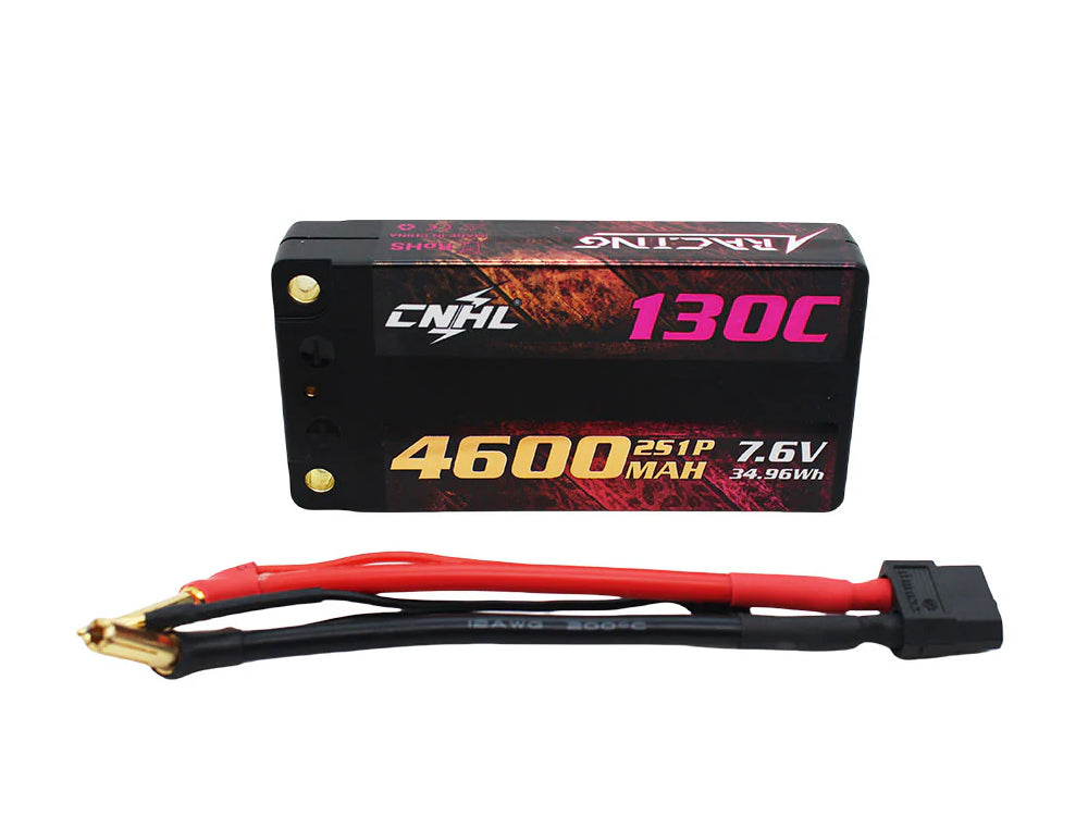 CNHL Racing Series LiHV 7.6V Shorty LiPo バッテリー 4600mAh / 6400mAh 130C RCカー・RCボート・RC飛行機対応 XT60付き