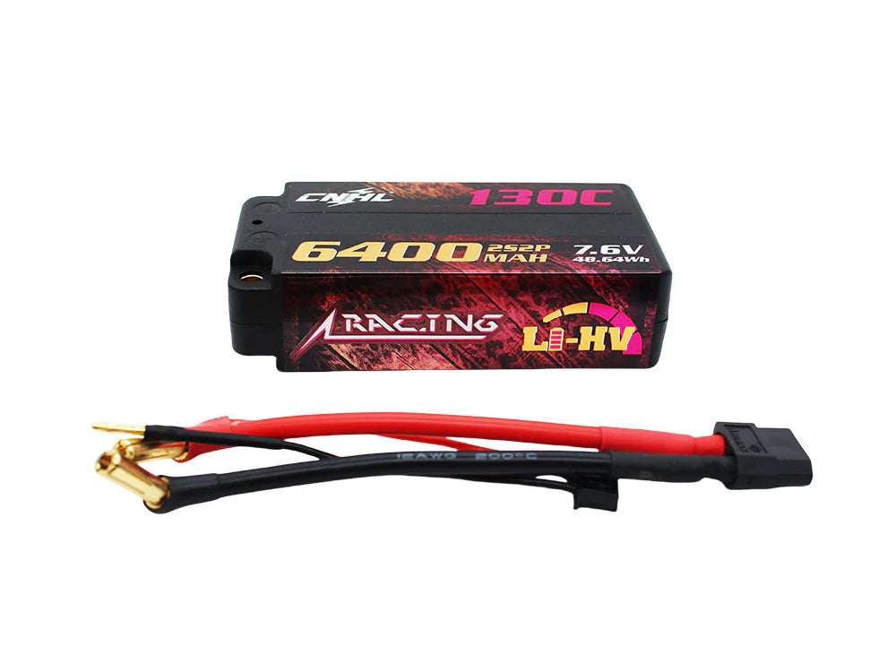 CNHL Racing Series LiHV 7.6V Shorty LiPo バッテリー 4600mAh / 6400mAh 130C RCカー・RCボート・RC飛行機対応 XT60付き