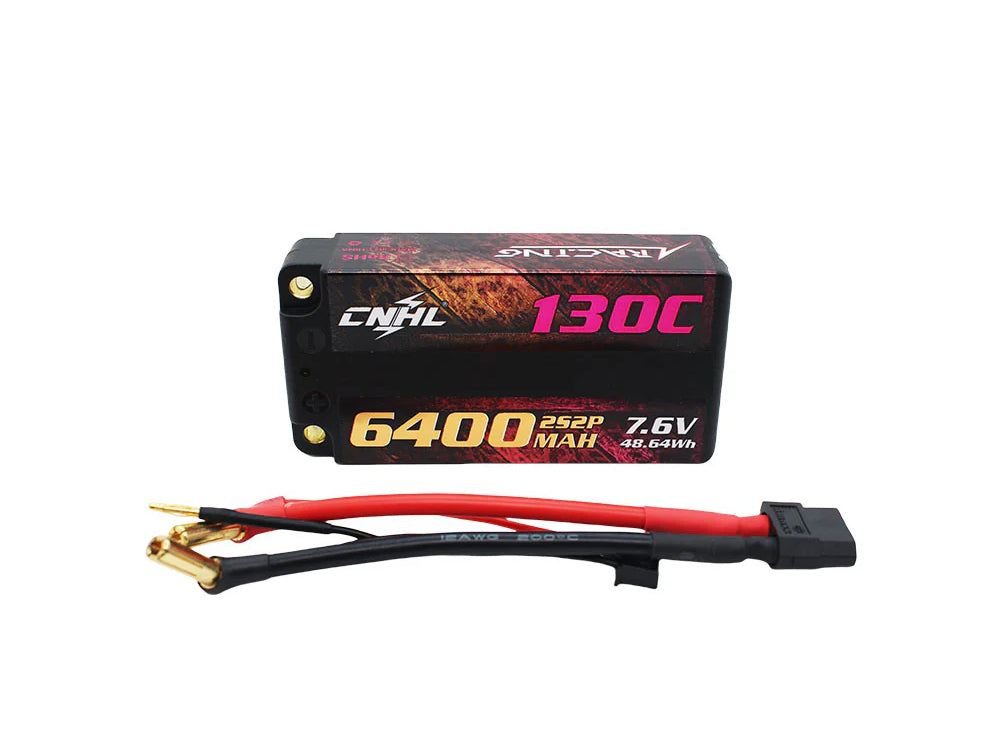 CNHL Racing Series LiHV 7.6V Shorty LiPo バッテリー 4600mAh / 6400mAh 130C RCカー・RCボート・RC飛行機対応 XT60付き