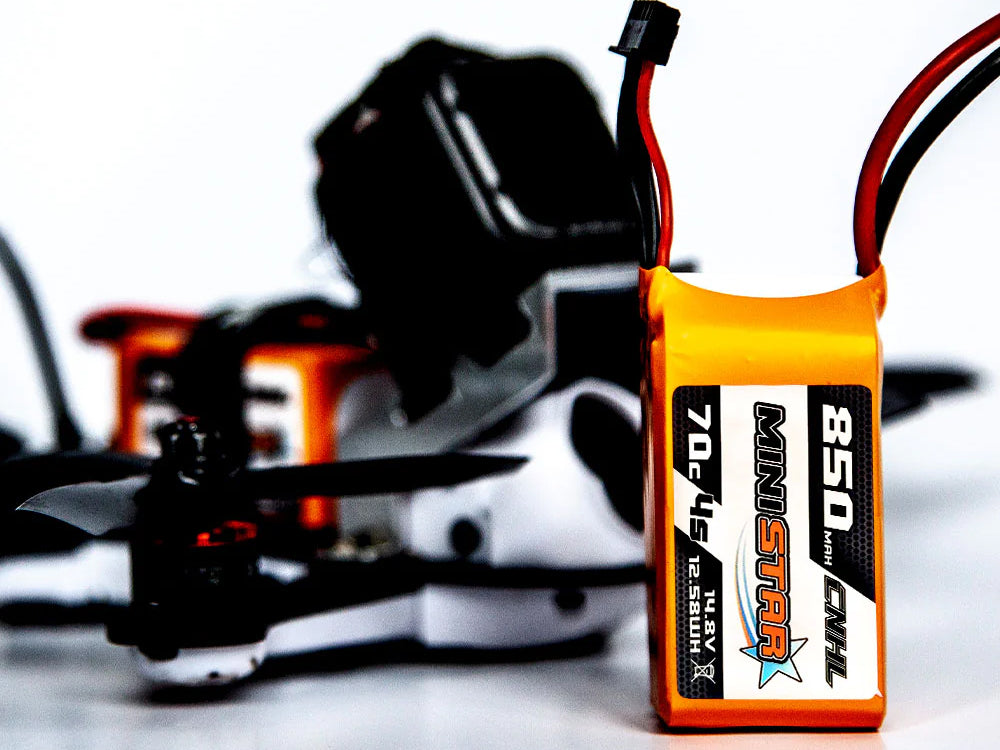 CNHL MiniStar 850mAh 14.8V 4S 70C LiPoバッテリー XT30U/XT60 FPVドローン対応 2本セット