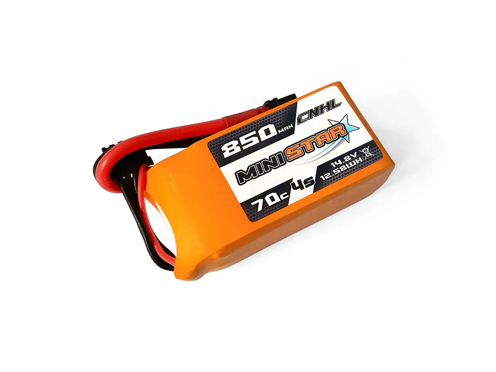 CNHL MiniStar 850mAh 14.8V 4S 70C LiPoバッテリー XT30U/XT60 FPVドローン対応 2本セット