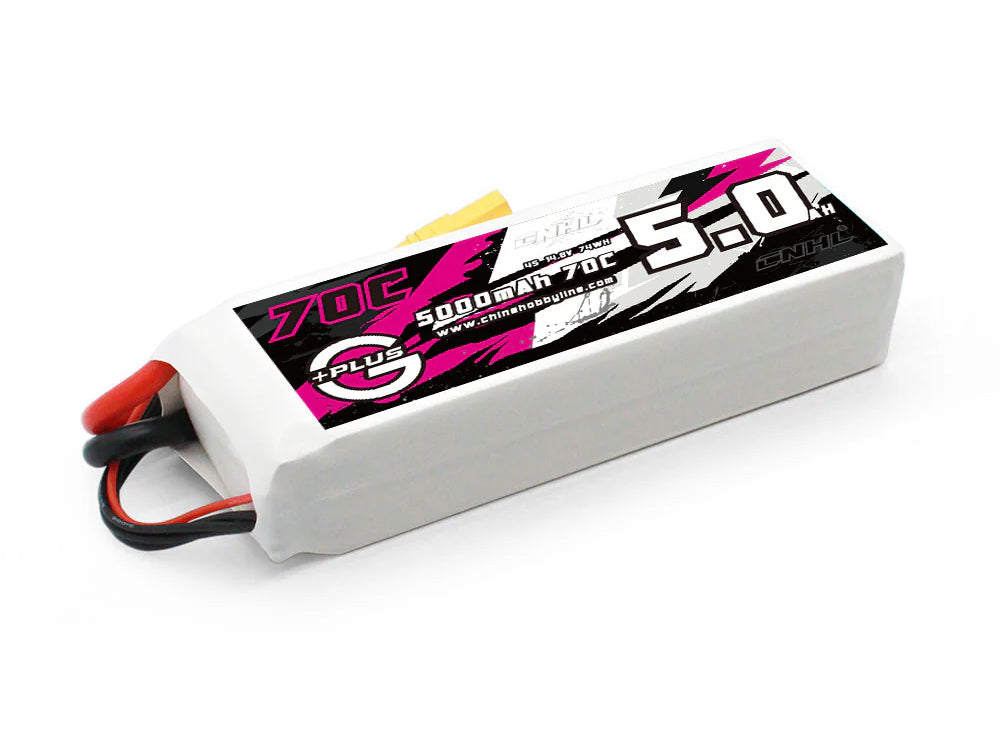 CNHL G+Plus 14.8V 4S LiPoバッテリー 3000mAh / 5000mAh XT90プラグ付き RC飛行機・ボート・1/8スケールカー対応