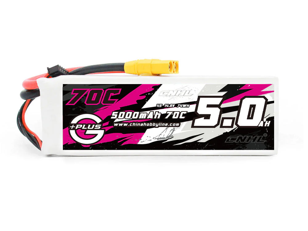 CNHL G+Plus 14.8V 4S LiPoバッテリー 3000mAh / 5000mAh XT90プラグ付き RC飛行機・ボート・1/8スケールカー対応