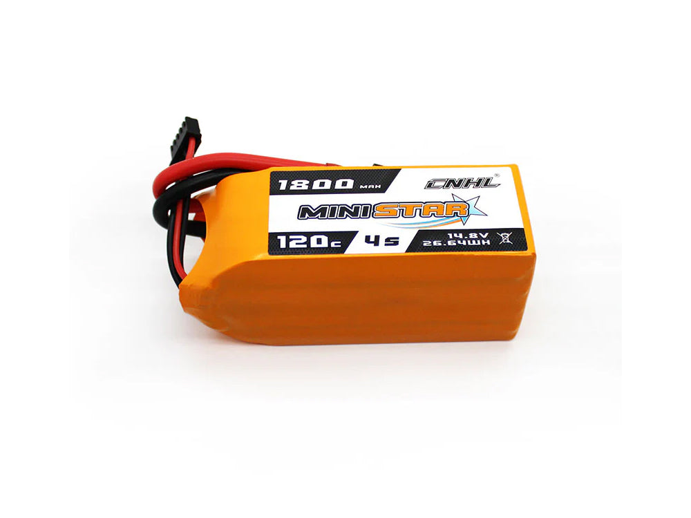 CNHL MiniStar 1800mAh 14.8V 4S 120C LiPoバッテリー XT60プラグ付き RCカー/FPVドローン/RC航空機など対応