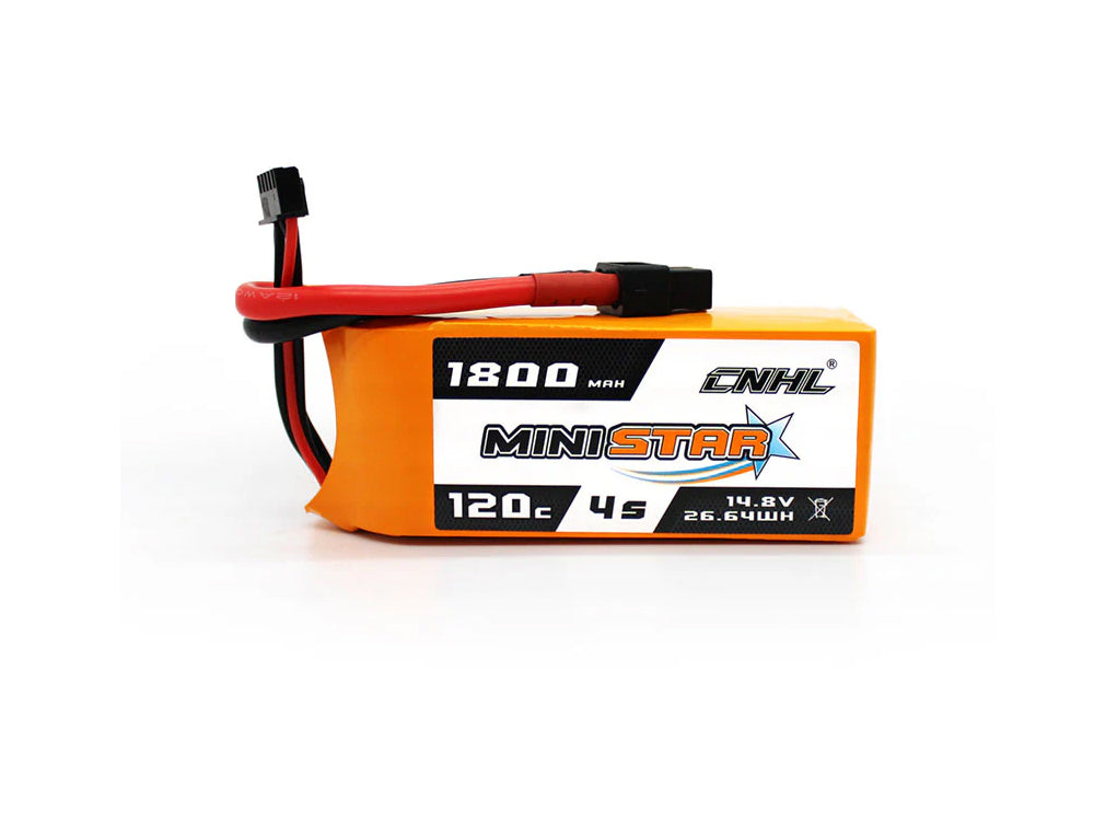 CNHL MiniStar 1800mAh 14.8V 4S 120C LiPoバッテリー XT60プラグ付き RCカー/FPVドローン/RC航空機など対応