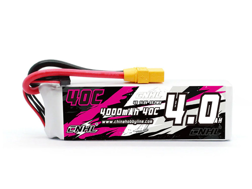 CNHL 4S 14.8V リポバッテリー 2200mAh / 4000mAh | RC飛行機・ドローン・ボート・車用(T/Dean / XT90プラグ付き)