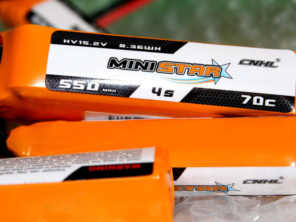 CNHL MiniStar HV 550mAh 15.2V 4S 70C リポバッテリー 3本セット XT30Uコネクタ付 FPVドローン Cinewhoop 対応
