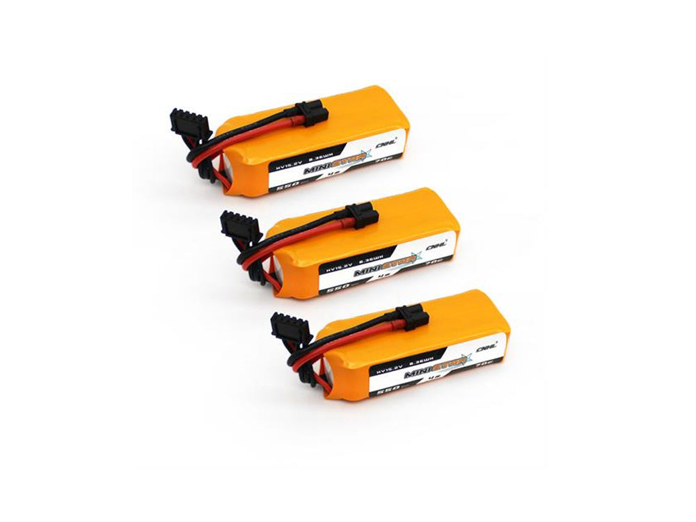 CNHL MiniStar HV 550mAh 15.2V 4S 70C リポバッテリー 3本セット XT30Uコネクタ付 FPVドローン Cinewhoop 対応