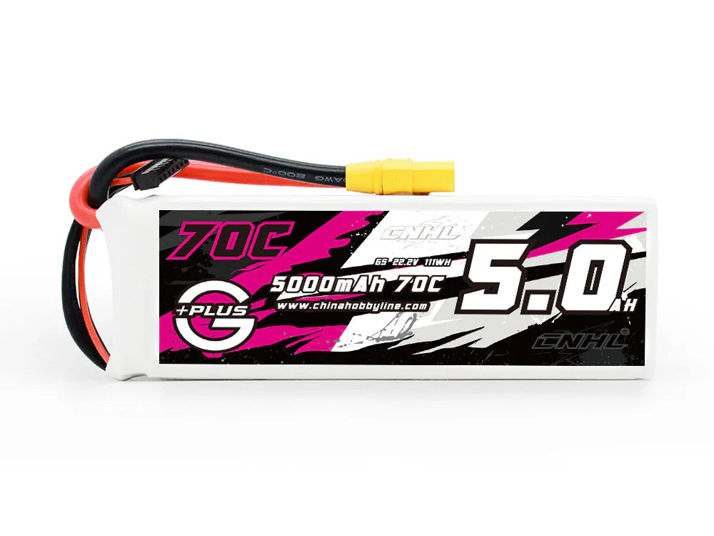 CNHL G+Plus 5000mAh / 6000mAh 22.2V 6S 70C LiPo バッテリー(XT90プラグ付き) RCカー/RC飛行機/RCボートなど対応