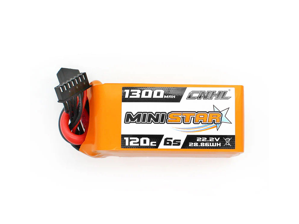 CNHL MiniStar 6S LiPoバッテリー 1300mAh / 1800mAh 22.2V 120C(XT60プラグ付き)FPVドローン用