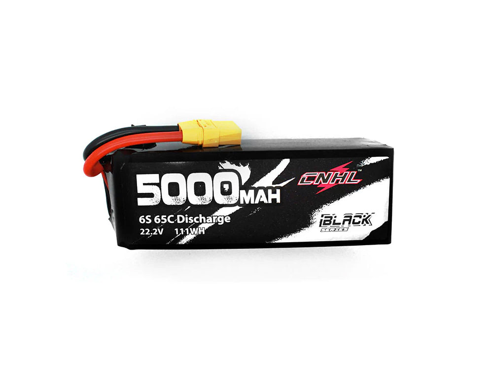 CNHL ブラックシリーズ 5000mAh 22.2V 6S 65C LiPoバッテリー XT90コネクター付 RCカー/RCボート/RCヘリ・飛行機・マルチローター対応