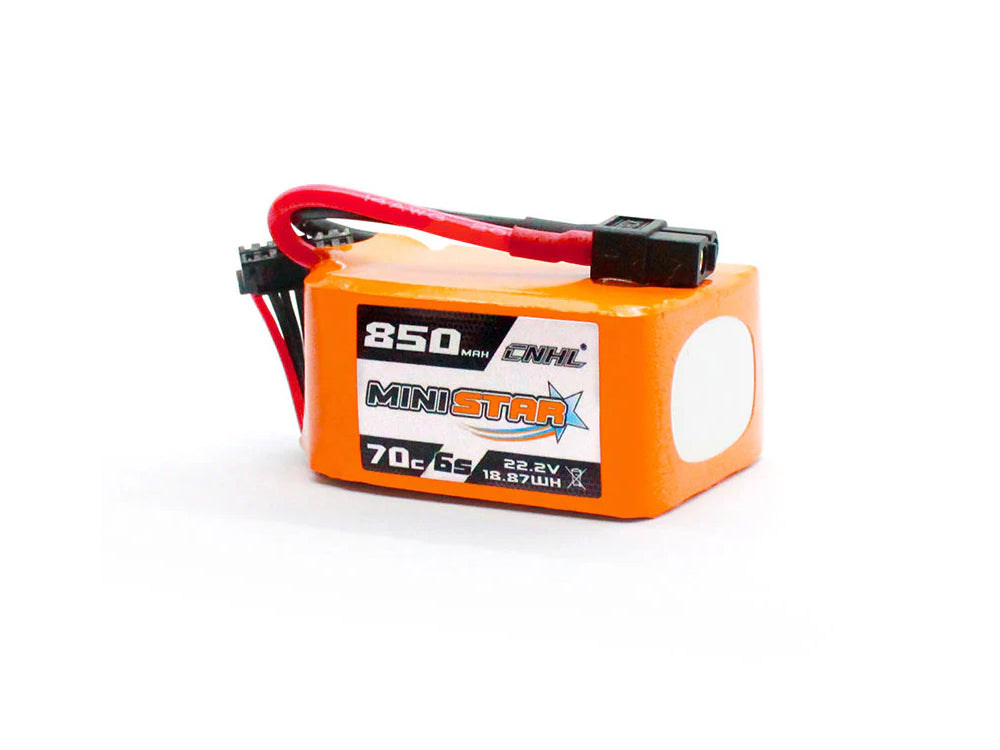 CNHL MiniStar 850mAh 22.2V 6S 70C LiPoバッテリー XT60コネクタ付 FPVドローン・クアッドコプター対応