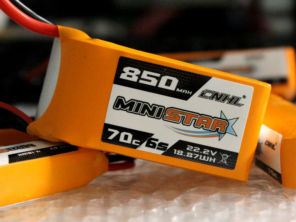 CNHL MiniStar 850mAh 22.2V 6S 70C LiPoバッテリー XT60コネクタ付 FPVドローン・クアッドコプター対応