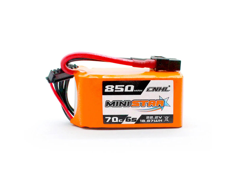 CNHL MiniStar 850mAh 22.2V 6S 70C LiPoバッテリー XT60コネクタ付 FPVドローン・クアッドコプター対応