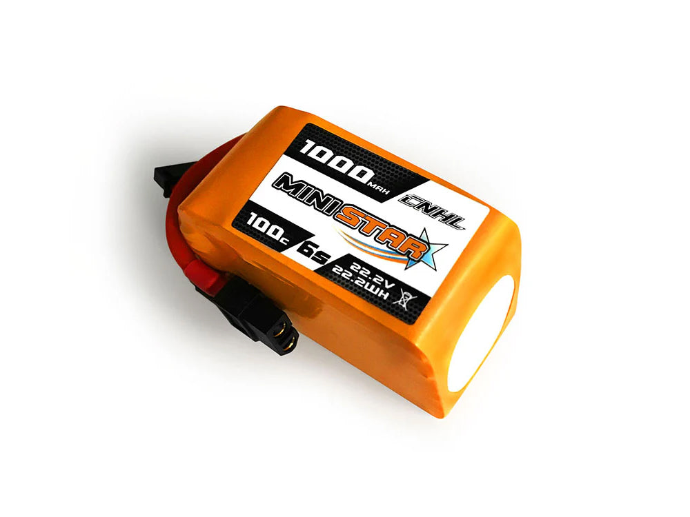 CNHL MiniStar 1000mAh 22.2V 6S 100C LiPoバッテリー XT60プラグ 小型ドローン・RCカー・飛行機用