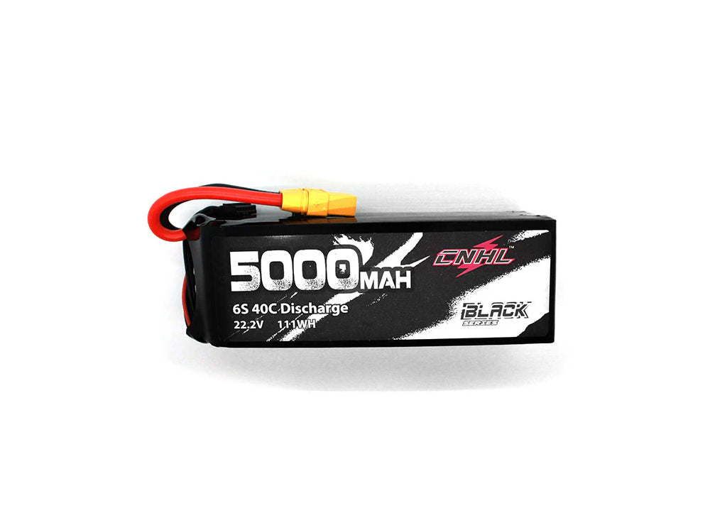 CNHL ブラックシリーズ 5000mAh 22.2V 6S 40C LiPoバッテリー XT90プラグ RC飛行機・FMS・E-flite・Hangar 9 対応