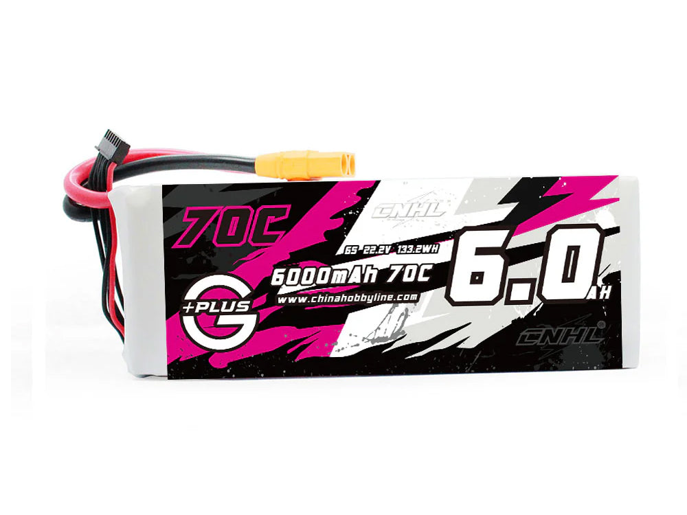 CNHL G+Plus 5000mAh / 6000mAh 22.2V 6S 70C LiPo バッテリー(XT90プラグ付き) RCカー/RC飛行機/RCボートなど対応