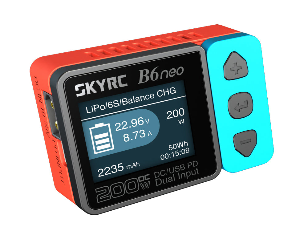 SkyRC B6neo 200W 日本語表示多機能スマート充電器 バランスチャージャー 放電器