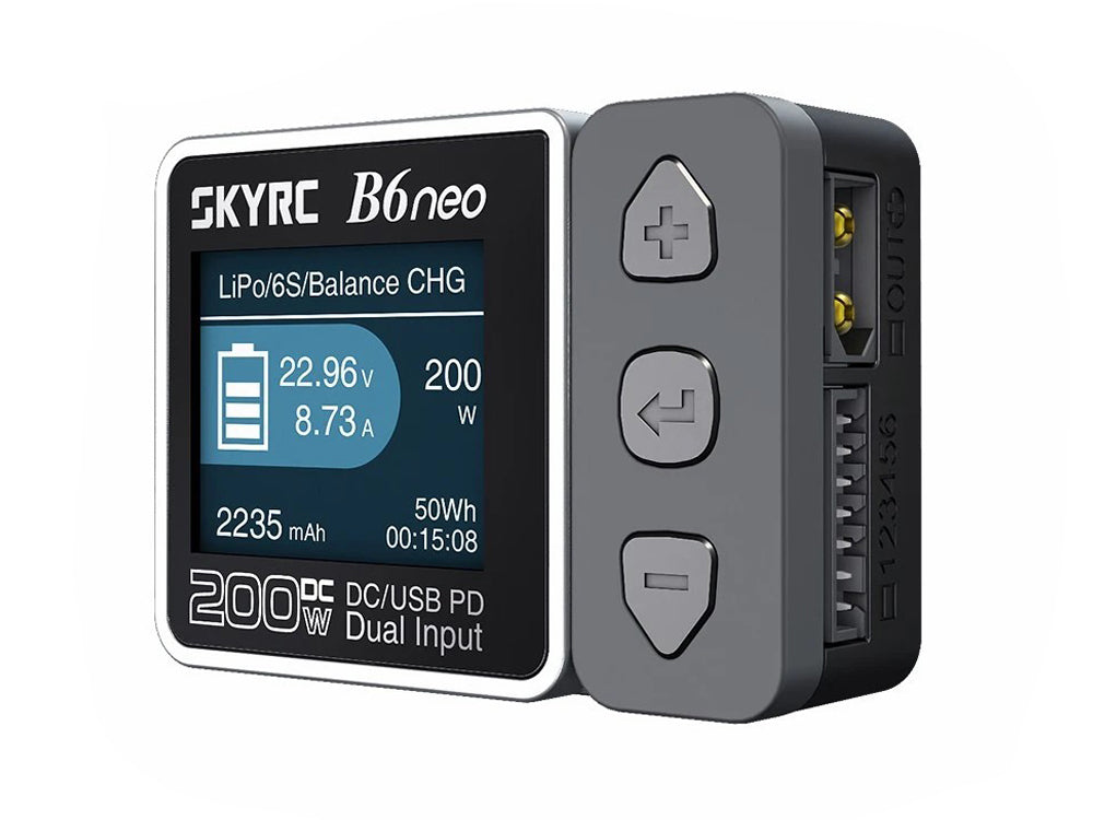 SkyRC B6neo 200W 日本語表示多機能スマート充電器 バランスチャージャー 放電器