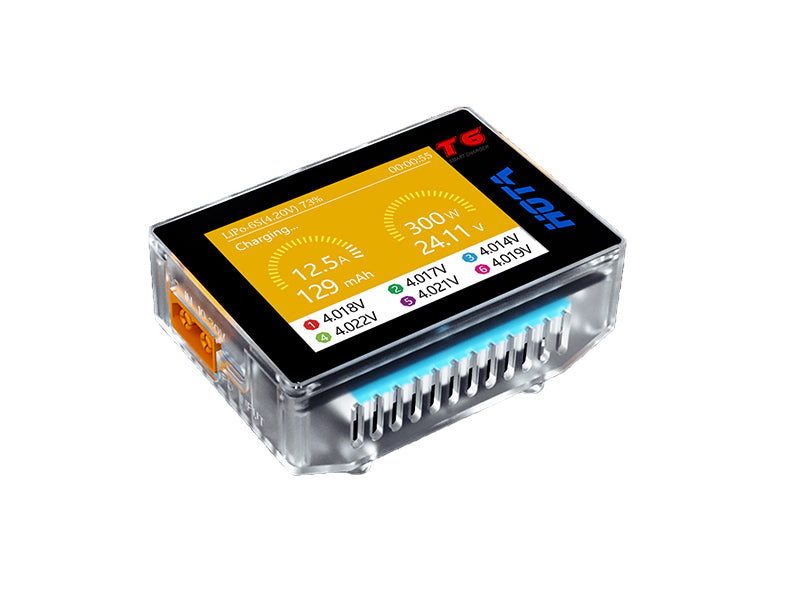 HOTA T6 DC300W PD90W 15A 1-6S LiPo バッテリー充電器