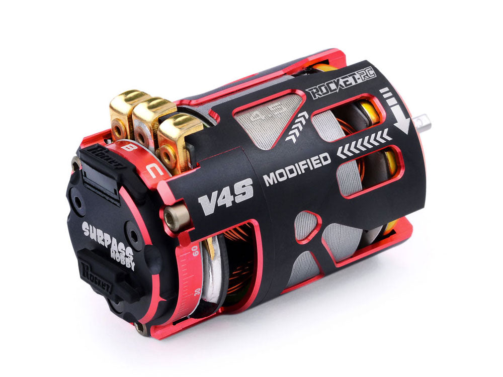 SURPASS HOBBY ROCKET 540 V4S センサー付きブラシレスモーター|1/10ラジコンカー競技用 ・MODIFIED仕様 |3.5T〜10.5T 選択可能