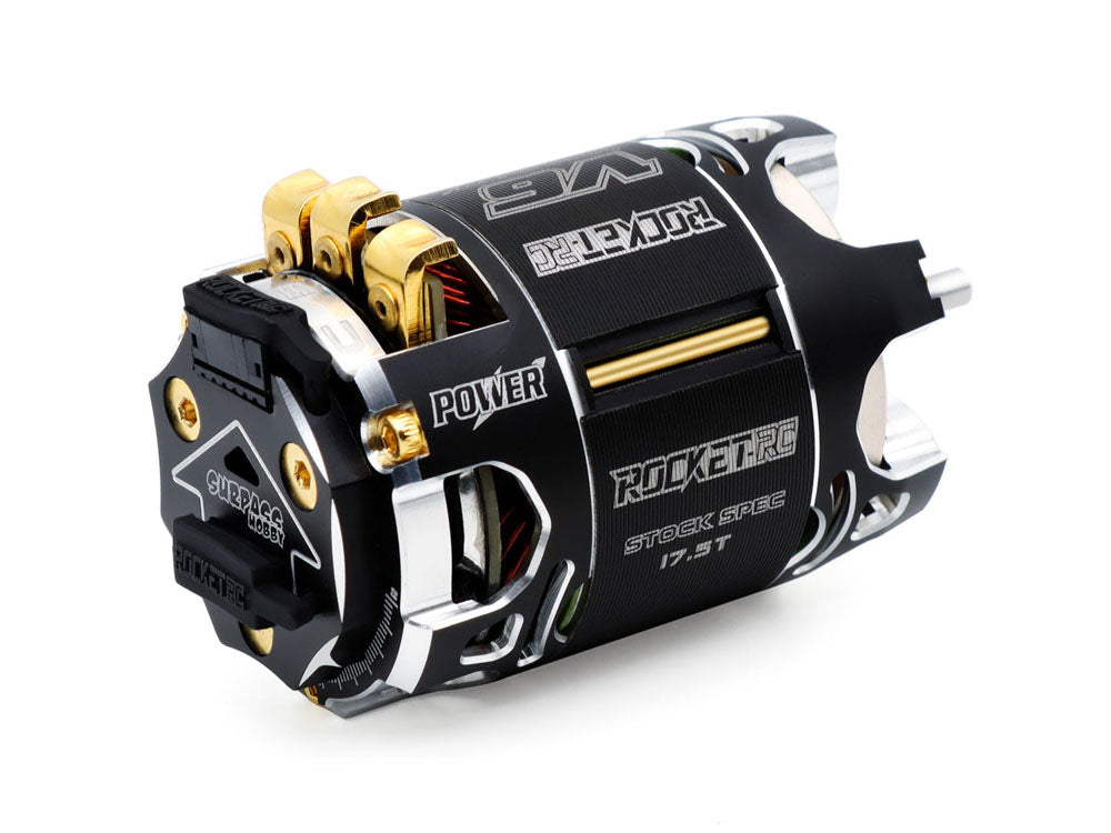SURPASS HOBBY ROCKET 540 V6 センサー付きブラシレスモーター(13.5T / 17.5T / 21.5T)|1/10スケールRCカー競技用モーター|IFMAR/ROAR対応 高性能RCモーター