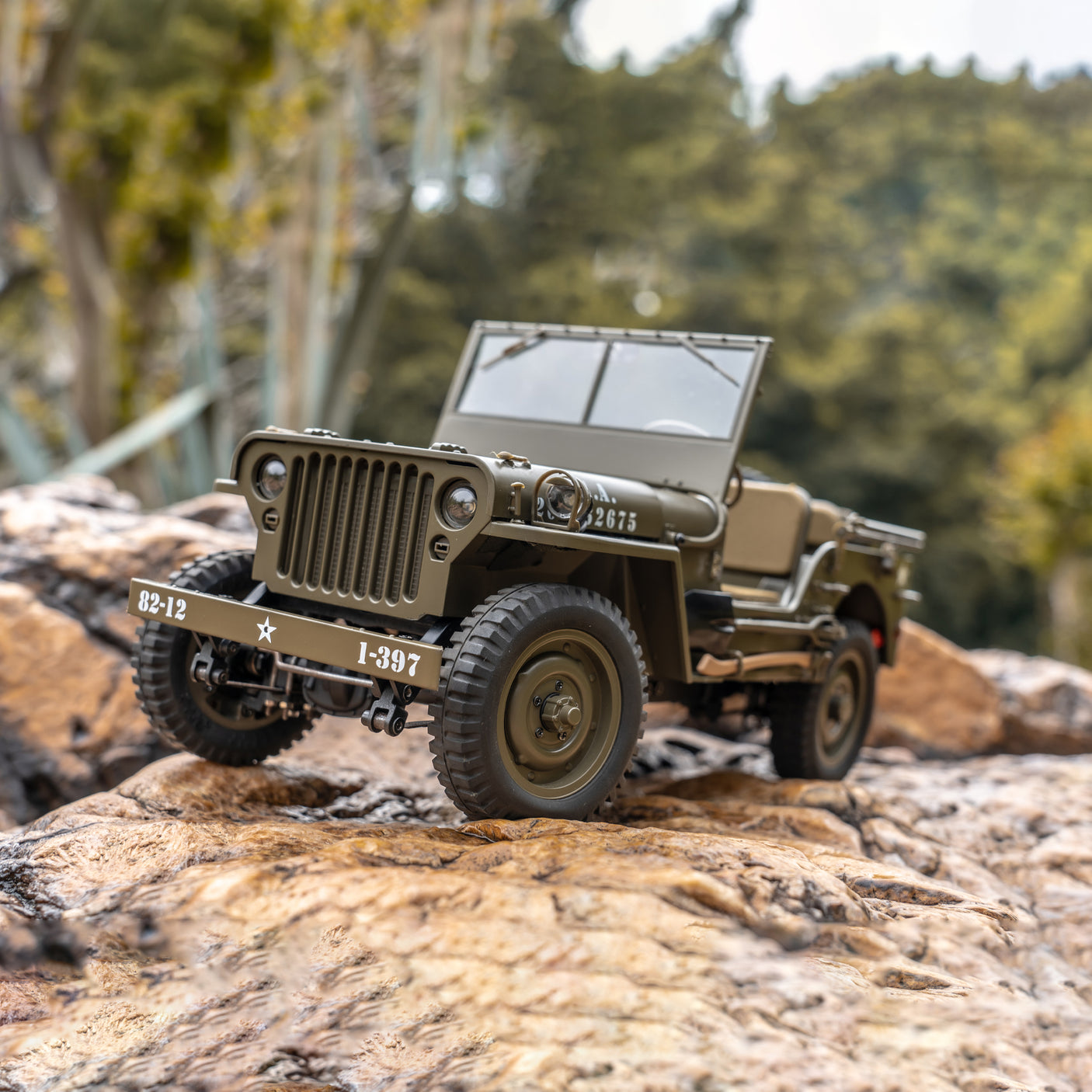 RocHobby 1/12 WILLYS MB グリーン RCクローラー オフロード RTR 技適認証済み