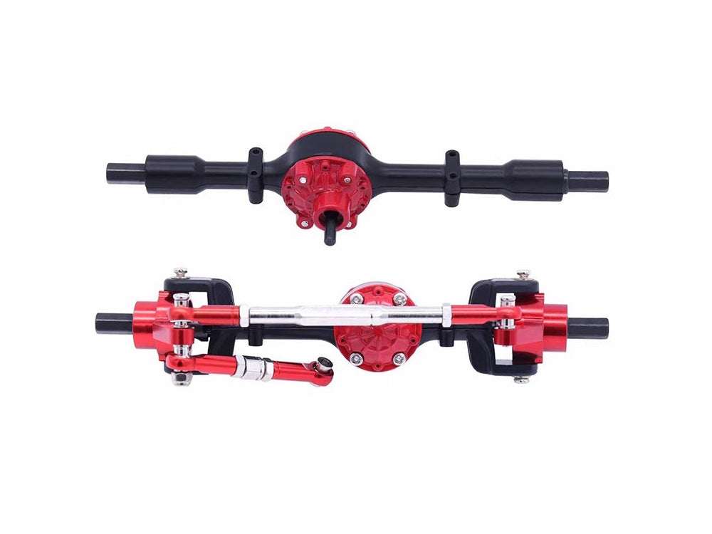 金属製アップグレード用フロントおよびリアアクスルアセンブリWPL 1/16 C14 C24