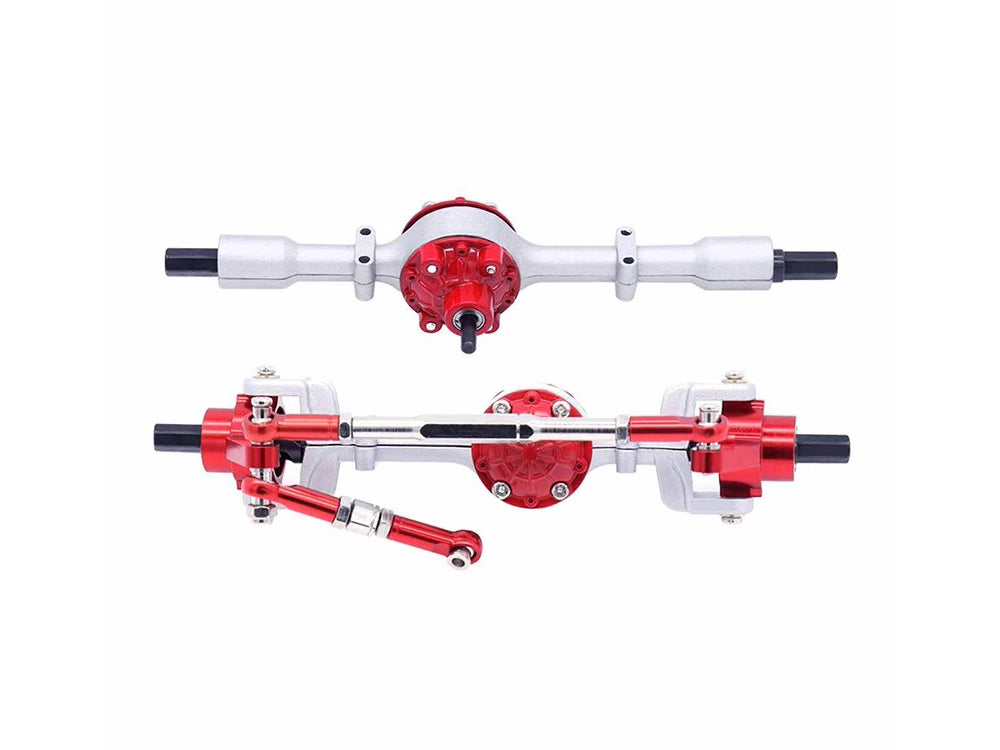 金属製アップグレード用フロントおよびリアアクスルアセンブリWPL 1/16 C14 C24