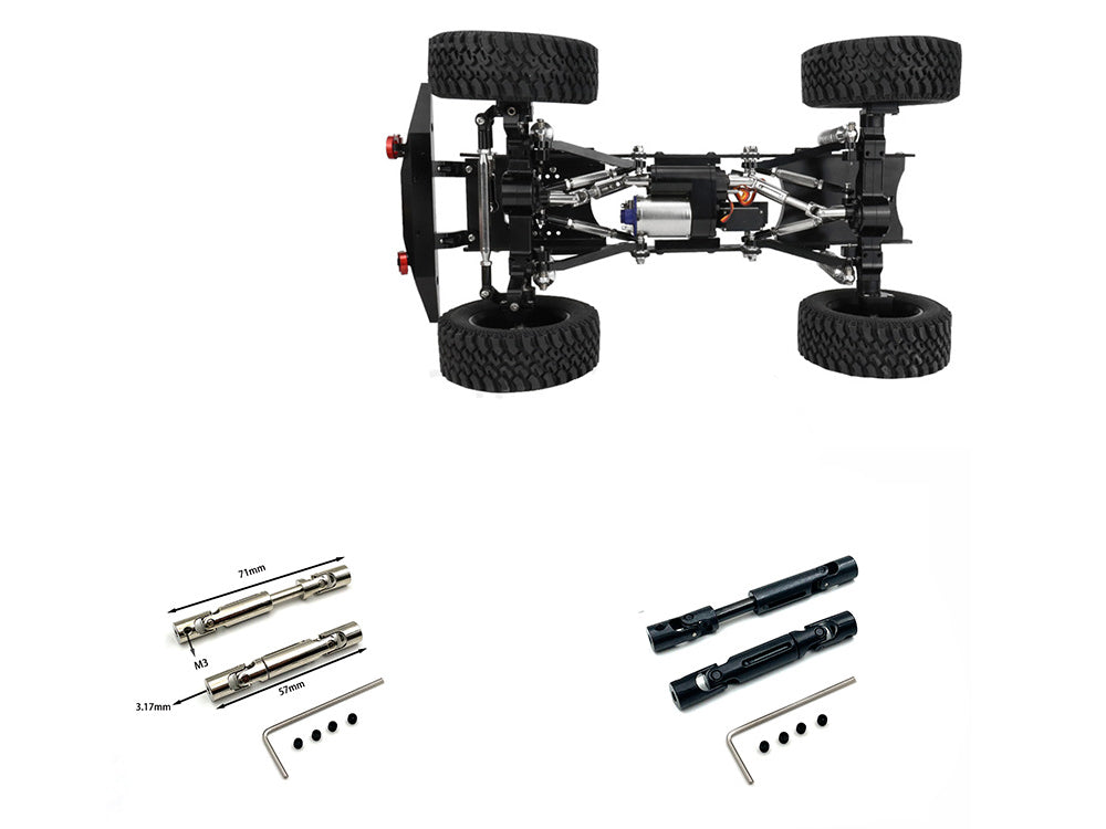 金属製ドライブシャフト アップグレードパーツ 57–70mm WPL / MN MODEL ラジコンカー対応