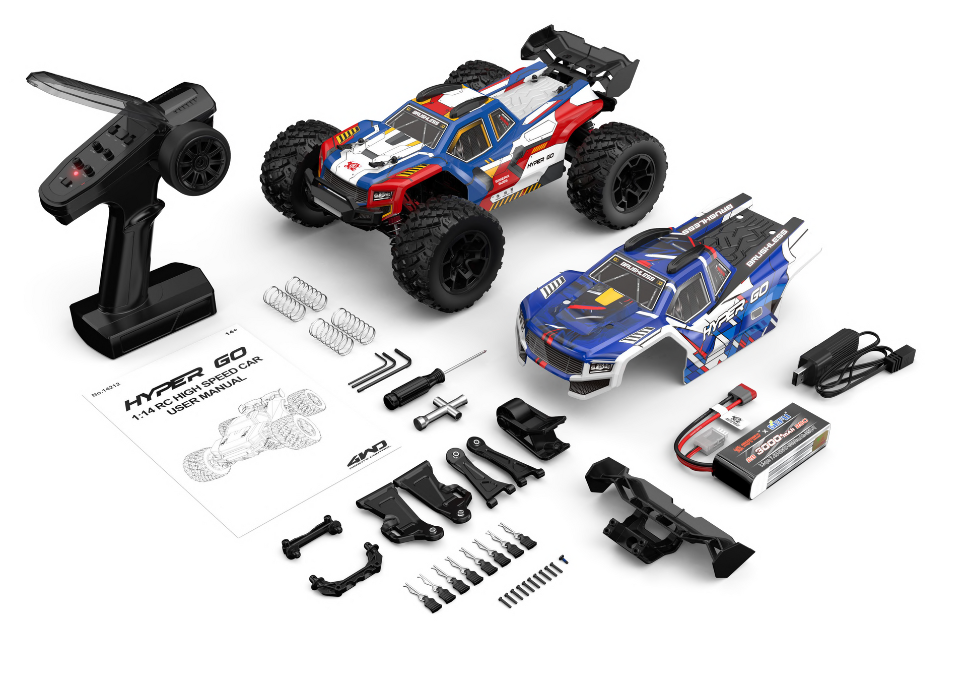 MJX HYPER GO 14212 1/14 56km/H RCモンスタートラックRTR 技適付