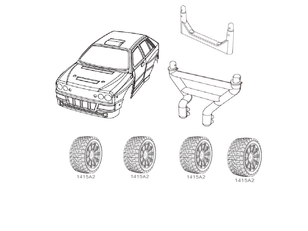 MJX 14302 RCカー ボディ シェル 交換用 車体カバー スペアパーツ