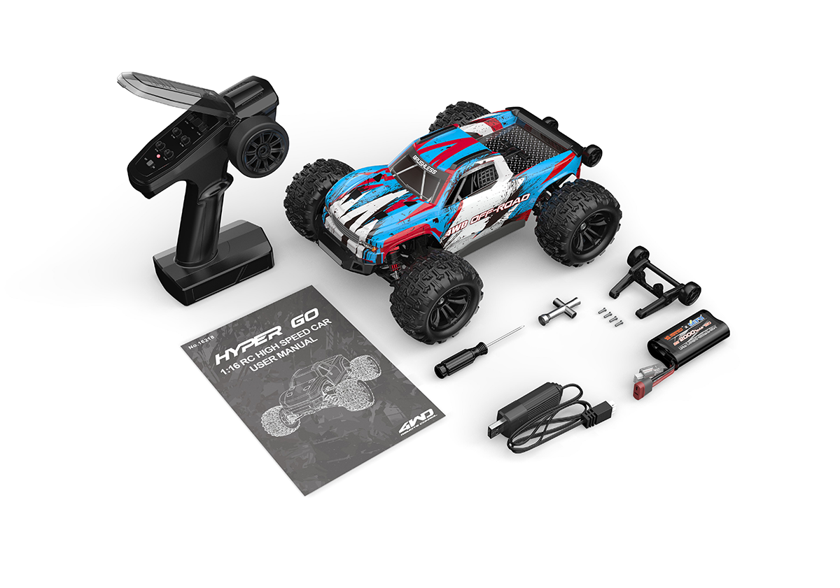 MJX HYPER GO 16218 1/16 RCブラシレスモンスタートラックRTR 技適付