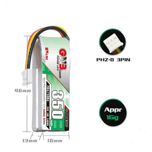 GNB 2S 7.6V 350/380mah リポバッテリーPH2.0