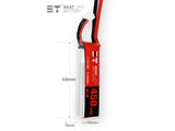 BEAT 450mAh 1S/2S/3S/4S/6S 75C リポバッテリー PH2.0/XT30/XT60