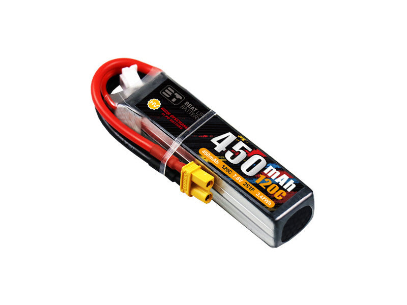 BT 450mAh LiHv 2S/3S/4S 120C高圧リポバッテリー XT30/XT60