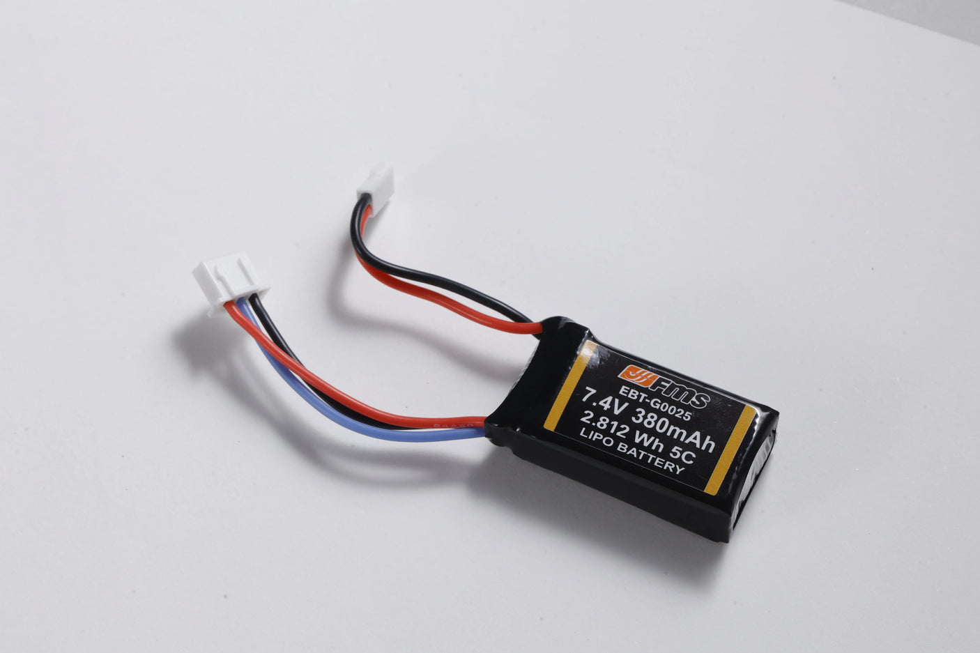 FMS LIPO バッテリー2S 7.4V 380mAh PCMなし