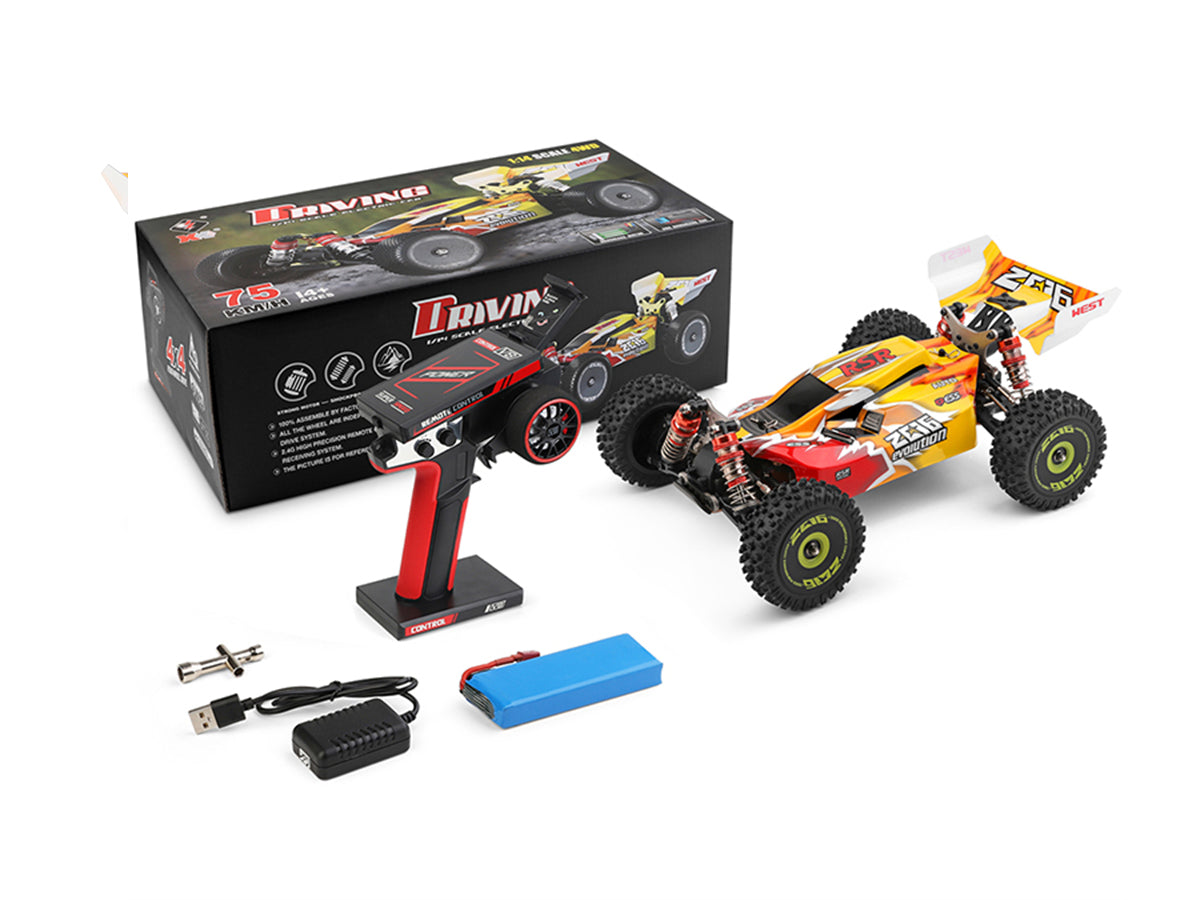 WLtoys 144010 1:14 電動RCドリフトカー75km/h 高速走行4WD オフロードバギー RTR – YOYOHOBBY