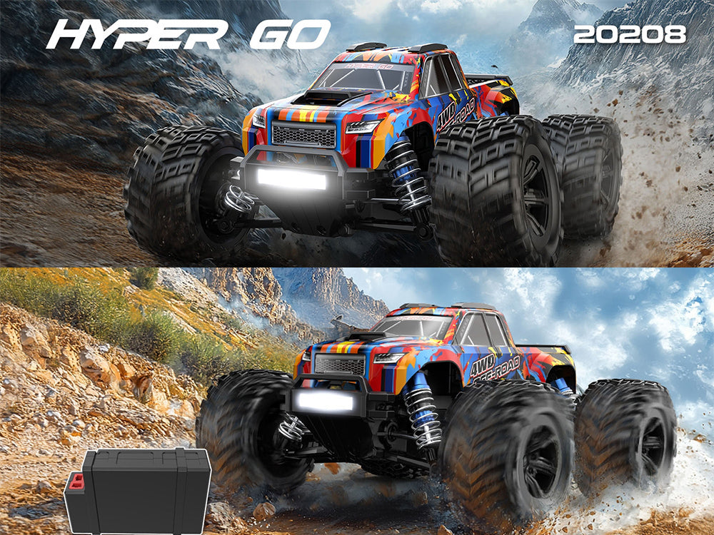MJX 20208 1/20スケール高速ラジコントラック｜39km/h ブラシレスモーター搭載 バッテリー2個付属 4WD RTR 技適認証済み
