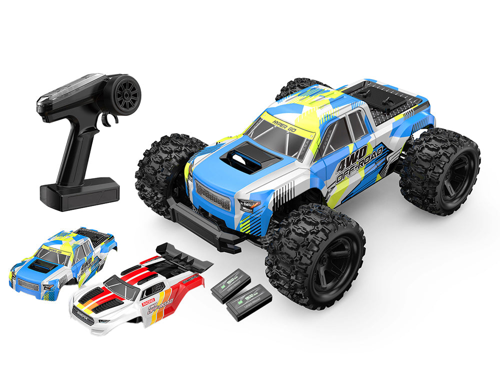 MJXRC 18208 1:18 高速ラジコンカー 30km/h 2色ボディ付属 1500mAhバッテリー2個  4WD 技適認証済み