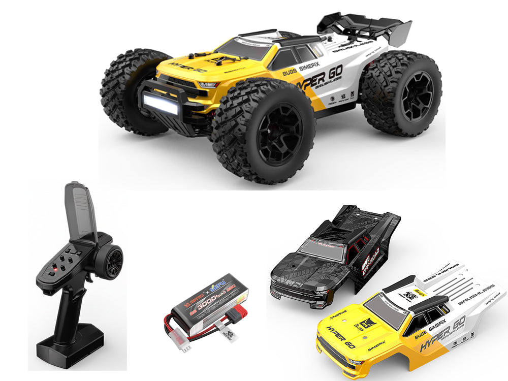 MJX 14207 1/14 ブラシレス 4WD RCカー 53km/h 高速オフロードトラック デュアルボディ付属 技適認証済み
