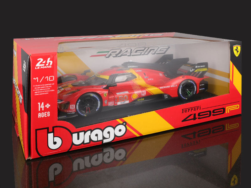 Bburago 1:18 フェラーリ 499P LMHダイキャストカー 完成品 亜鉛合金