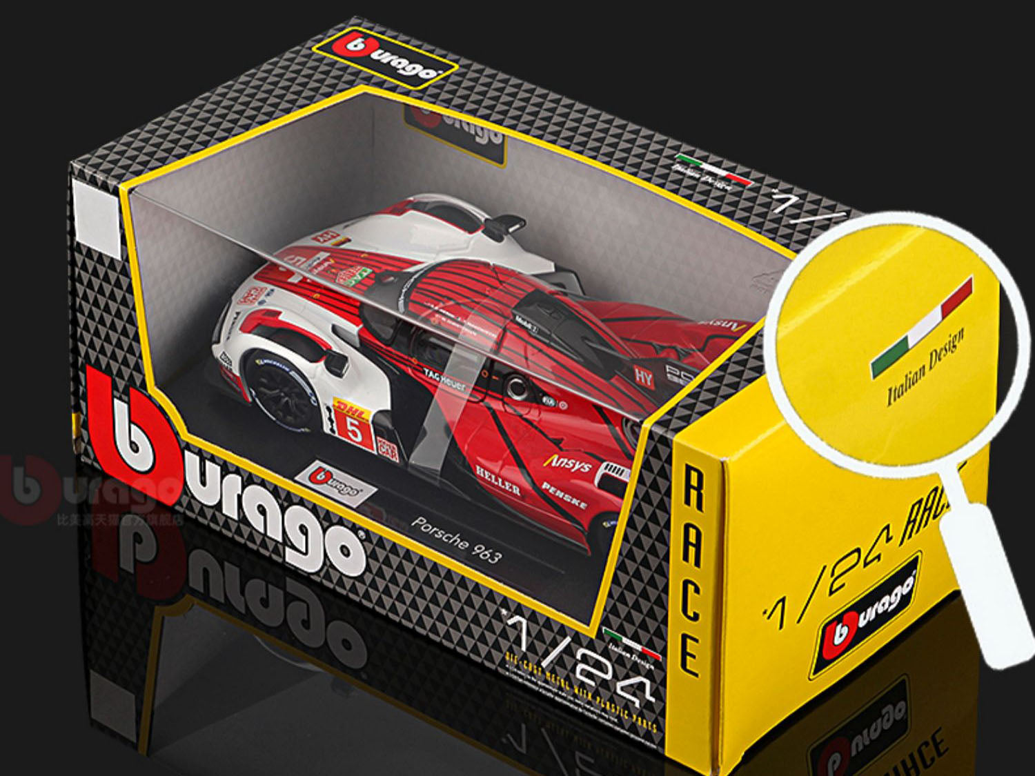 Bburago 1:24 ポルシェ 963 No.5 LMHダイキャストカーモデル完成品 – YOYOHOBBY