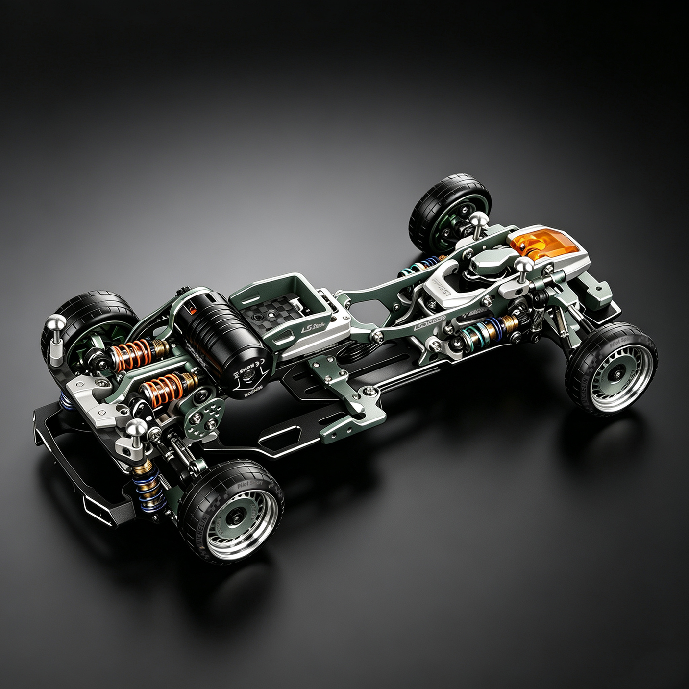 LSD Mono OP版 1/24 RWD RC ドリフトカー 蚊車