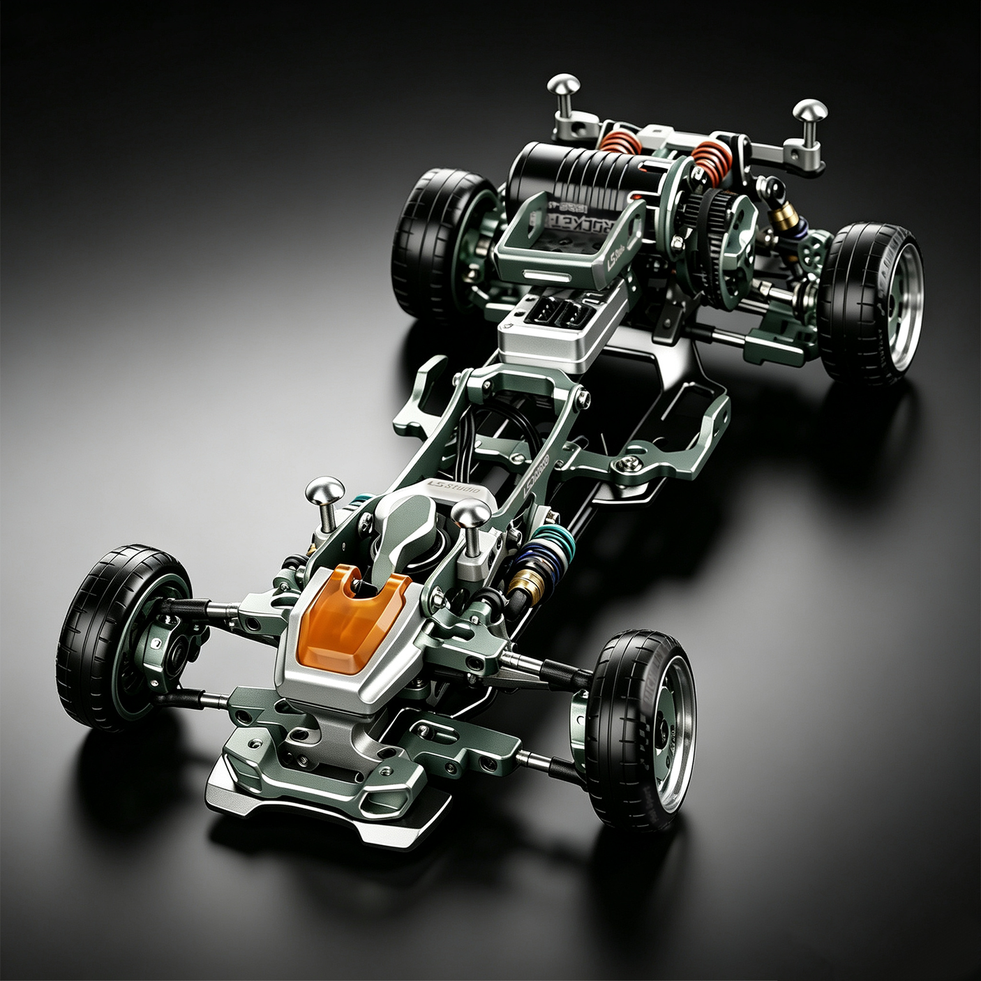 LSD Mono OP版 1/24 RWD RC ドリフトカー 蚊車