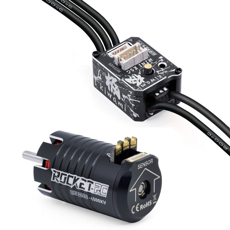 ROCKET-RC 1525 センサードブラシレスモーター & 30A ESC セット 1/28ミニRCカー（蚊車）用