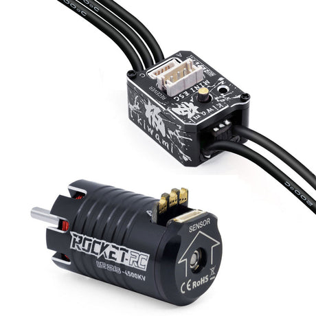 ROCKET-RC 1525 センサードブラシレスモーター & 30A ESC セット 1/28ミニRCカー（蚊車）用